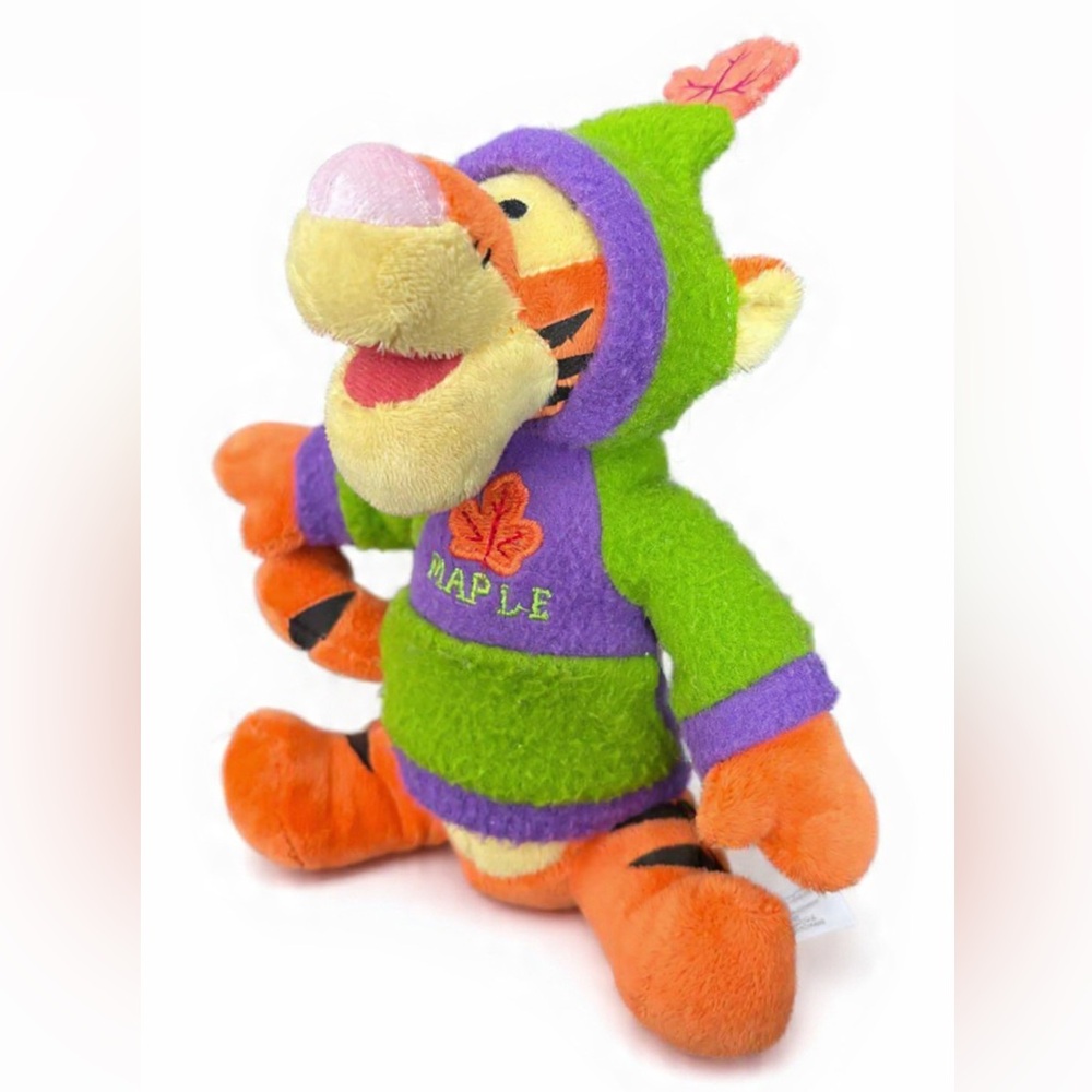 Disney Tigger Plush Toy With Maple Leaf Hoodie.